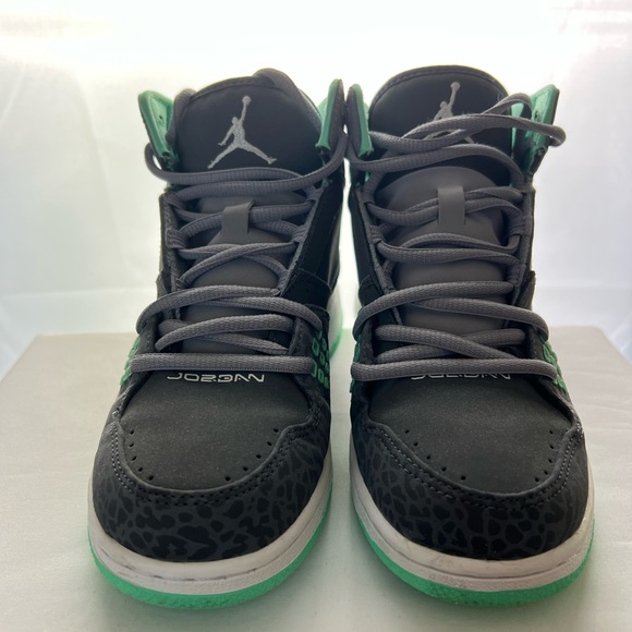 Nike Jordan 1 Flight (White, Grey & Mint) Size US Men 4.5 Y - Picture 3 of 7